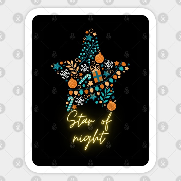Star of the night Sticker by Rene Martin